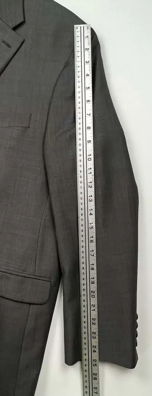 Lauren Ralph Lauren Men's Gray Two-Button Wool Blazer Suit Jacket Size 46R